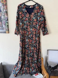 Seasalt Cornwall Willow Blossom Dress Uk 16 Cotton Vgc - Picture 1 of 7