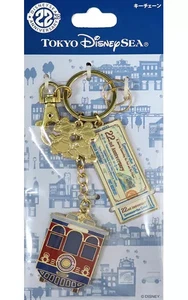 DisneySea Electric Railway Keychain 22nd Anniversary Tokyo DisneySea Exclusive - Picture 1 of 1
