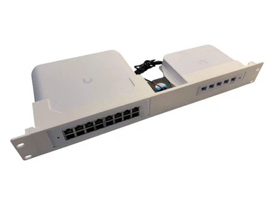 Suporte de rack de rede 19" 1.5U para switch Unifi Lite 16 PoE e Cloud Gateway Ultra - Imagem 1 de 4