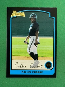 2003 Bowman Baseball Gold Parallel #201 Callix Crabbe - Picture 1 of 2