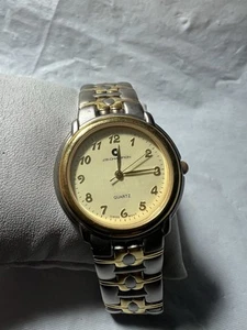 JB Champion New York Swiss movement, gold plated bezel,33mm, unisex watch,St/St - Picture 1 of 11