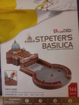 CubicFun 3D Puzzle - St. Peter's Basilica - MC092h - 144 Pieces - New - Image 1 of 4