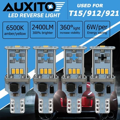 4X 921 T15 LED Back Up Reverse Light Bulbs 6000K Xenon White Error Free CANBUS - Image 1 of 4