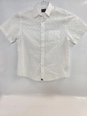 UNTUCKit Shirt Mens Small White Kerner Short Sleeve Button Front Casual Print - Image 1 of 4