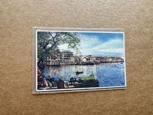 Singapore 1952 PPC to US +Singapore River Card +Solo KGVI Franking + Postage Due - Picture 1 of 3