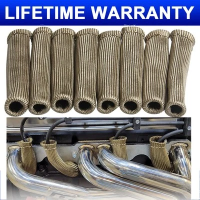 2500° Alto Protector Térmico Motor LS Bujía Cable Botas Protector Manga Cubierta 8X Foto 1 de 4