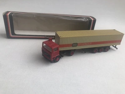 Unidad de tractor Volvo F10 Herpa 800 220 escala 1:87 calibre HO con contenedor DB GC Foto 1 de 4