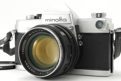 ☆CASI COMO NUEVA☆ Minolta SR-7 plata 35 mm SLR con automático Rokkor-PF 58 mm f/1,4 de JAPÓN Foto 1 de 4