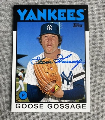 NEW YORK YANKEES- GOOSE GOSSAGE AUTOGRAPH 2014 TOPPS ARCHIVE #102 TRADING CARD - Image 1 of 2