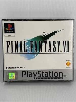 Final Fantasy VII Platinum PS1 PlayStation 1 Game Manual Case & Bonus Disc - Image 1 of 4