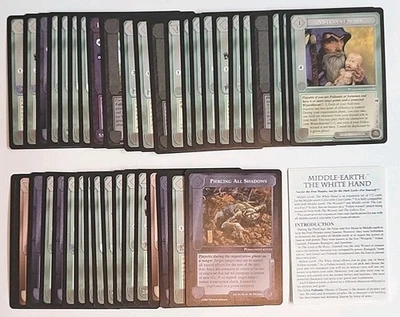 MECCG MIDDLE EARTH CCG THE WHITE HAND UNCOMMON SET 40 CARDS LOTR (NM+) - Image 1 of 4