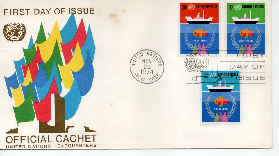 United Nations First Day of Issue Stamp - Law of the Sea - Image 1 of 1