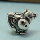 A Mooo-ing Charm Cute Cow Bead Charm Spots A&amp;B 925 Sterling Silver 3.0g 7/16&quot;
