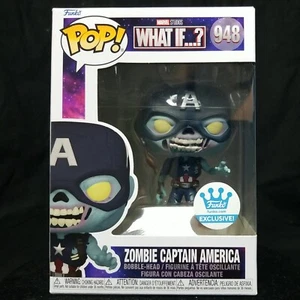 Funko Pop Marvel ¿Y si...? #948 Zombie Capitán América Bobble-Head + Protector - Imagen 1 de 10