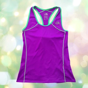 The North Face athletic tank top Woman S, fit is XS (C30)/purple+green trim+mesh - Picture 1 of 9
