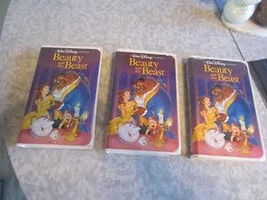 Pre-owned QTY. 3 VHS The Classics Walt Disney movies Beauty and the Beast #1325 - Picture 1 of 15
