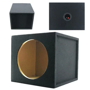 Audiotek Car Audio Single 10" Sealed Subwoofer Sub Box Enclosure 1" MDF Wood - Picture 1 of 7