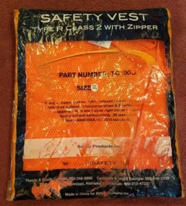 Safety Vest Type R Class with Zipper, New in package Adult Size 5XL - Picture 1 of 3