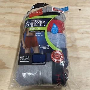 Slip Boxer Hanes Uomo 5pk Comfortsoft Vita Biancheria Intima con QI Fresca Small - Foto 1 di 2