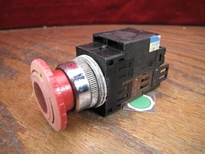 Fuji On/Off Switch LED Illuminated pushbutton twist to release 100/110v AH25 - Picture 1 of 5