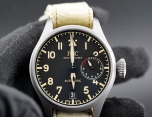 IWC IW501004 Big Pilot's Watch Heritage 7 Days Titanium Leather Black Dial B & P - Picture 1 of 11