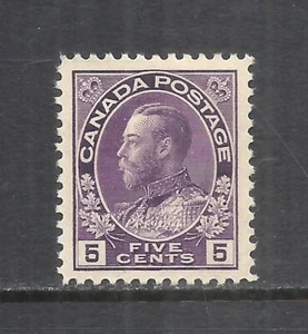 CANADA SCOTT 112 MH VF - 1922 5c VIOLET KING GEORGE V ISSUE CV $40.00 - Picture 1 of 2