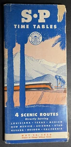 4 rutas escénicas S-P tablas de tiempo del Pacífico Sur 1950 - Imagen 1 de 7