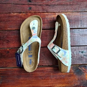 Birkenstock Gizeh Soft Footbed Floral Sandals NWT Women's Size 6 - Picture 1 of 9