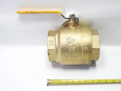 Jomar 4" Brass Ball Valve 600 WOG Full Port Threaded Connection 125 PSIG 100-111 - Image 1 of 4