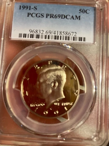 1991-S 50c PCGS PR 69 DCAM Cover