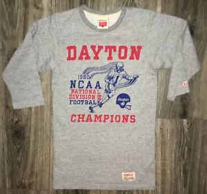 Dayton Flyers Retro Inspired 1980 Football Champs 3/4 Sleeve T-Shirt XS Homage - Picture 1 of 6