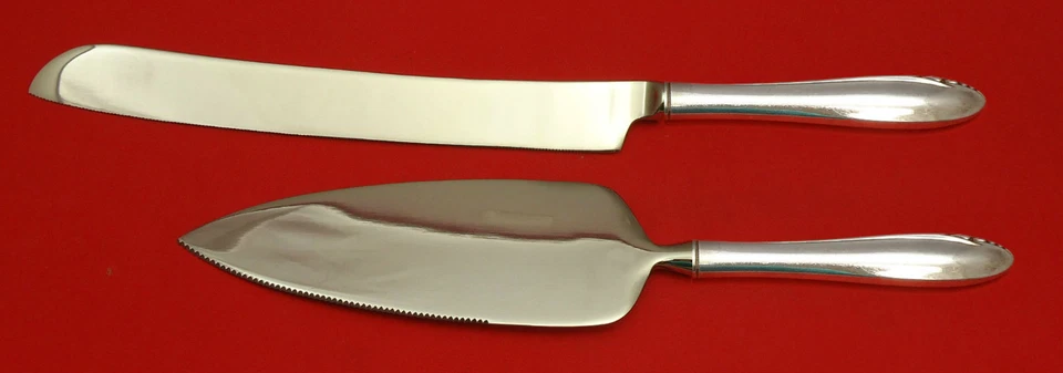 Juego de pastel de boda de plata esterlina Lasting Spring de Oneida servidor 2 piezas personalizado HHWS Foto 1 de 1