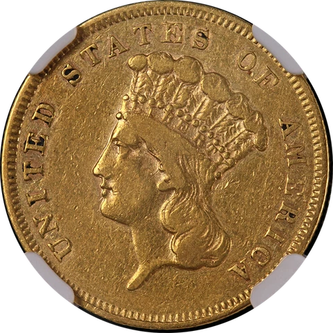 1856-S Indian Princess Gold $3 NGC VF35 Nice Eye Appeal Nice Strike Cover