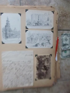 WWII USN Sailor Souvenir Album, USS Bennett, Drawings Letters Kamikaze, IWO JIMA - Picture 1 of 24