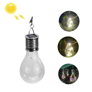 Hanging Solar LED Light Bulbs Waterproof Rotatable Garden Decor Camping Lights - Picture 1 of 15