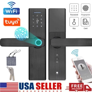 7-in-1 Smart Door Lock Wifi Biometric Fingerprint Touch Password Keyless Keypads - Picture 1 of 15