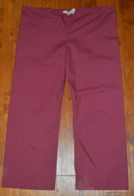Pantalones Médicos Para Mujer Soho Borgoña Cordón Cintura XS, MT, LT, XL Foto 1 de 2