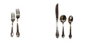 Vintage Amsilco World 240 Silber Abendessen Set für 4 Personen mit 5 Stück (20) insgesamt - Bild 1 von 3