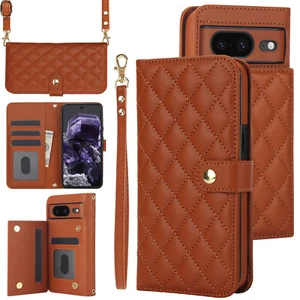 Classic Leather Wallet Protective Phone Case For Google pixel 8/9 8pro 9A 8A New - Picture 1 of 12