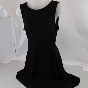 Apt. 9 Vestido negro liso pequeño para mujer manga corta hasta la rodilla - Imagen 1 de 7