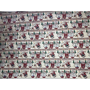 Rare Roly Poly Santas Sampler Fabric 3726 Sandi Evans Daisy Kingdom 1998 2 Yards - Picture 1 of 7