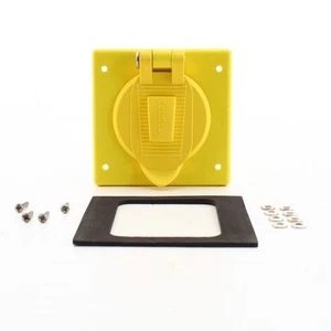Hubbell Weatherproof Cover for 2.44" Outlet Receptacle Corr Resist HBL77CM77 - Picture 1 of 6