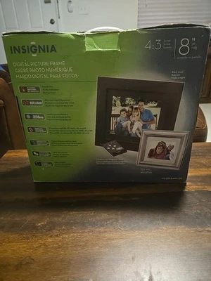 Insignia 8 Inch Digital Photo Frame w Remote, Original Box  - Image 1 of 4