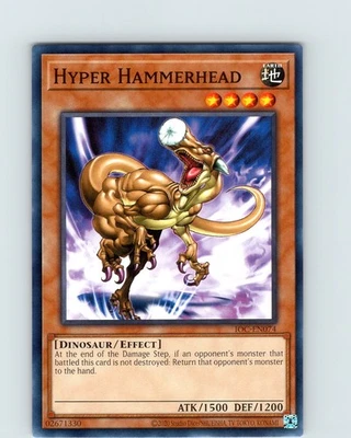 Yu-Gi-Oh TCG Hyper Hammerhead IOC-EN074 25th Anniversary Unlimited Common NM - Image 1 of 2