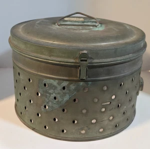 Antiguo instrumento quirúrgico médico de latón esterilizador tambor Hospital Supply Co. NY - Imagen 1 de 16