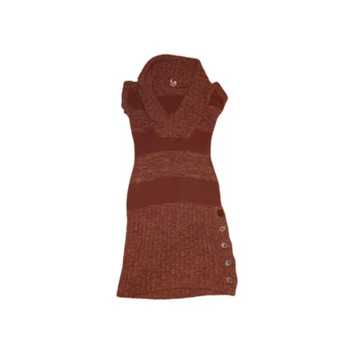 Vestido Suéter Derek Corazón Marrón Crowl Cuello en V Foto 1 de 4