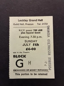 The Jam Ticket 1981 - Picture 1 of 1