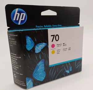 Oryginalna głowica drukująca HP 70 C9406A purpurowa i żółta styczeń 2021 Z2100 Z3200 Z5200 - Zdjęcie 1 z 4