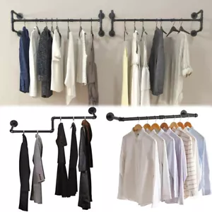 Schwerlast Kleiderstange Garderobenstange Kleiderständer Garderobe Wandmontage - Bild 1 von 40