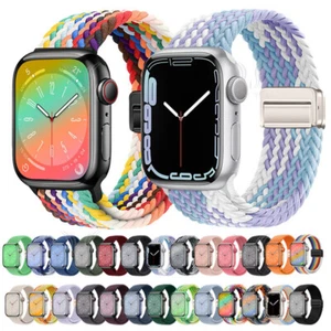 Correa de reloj trenzada magnética para Apple Watch Ultra Series 11 10 9 8 7 6 SE - Imagen 1 de 63